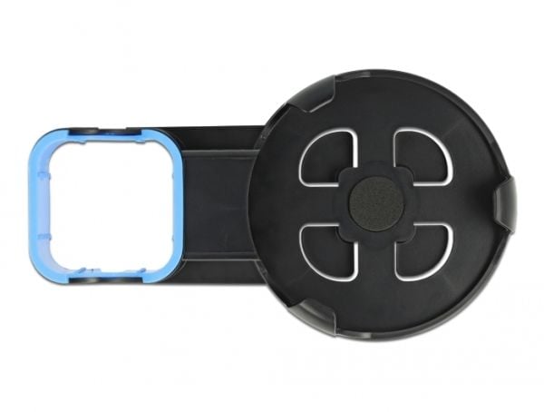 Delock - Brakett - for smart høyttaler - plastikk - svart, blå - veggmonterbar - for Amazon Echo Dot (3rd Generation)