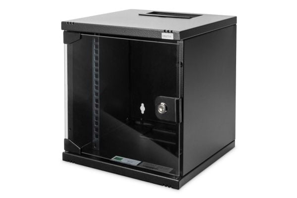 Digitus DN-10-06U-B - Skap - veggmonterbar - svart, RAL 9005 - 6U - 10"