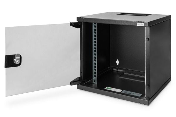 Digitus DN-10-06U-B - Skap - veggmonterbar - svart, RAL 9005 - 6U - 10"