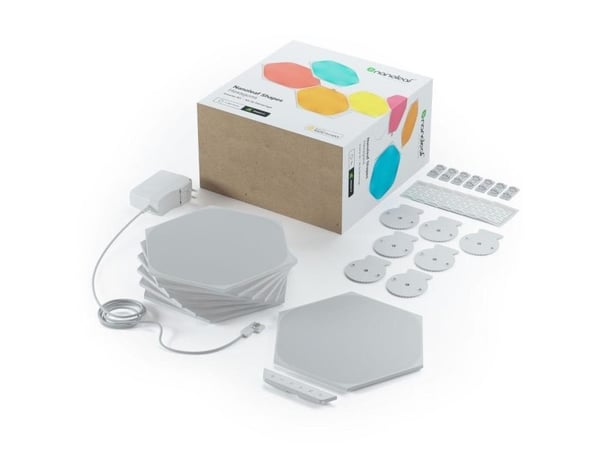 Nanoleaf Shapes Smarter Kit - Trådløst lyssett - LED x 9 - 2 W - klasse G - 16 millioner farger - 1200-6500 K - sekskant