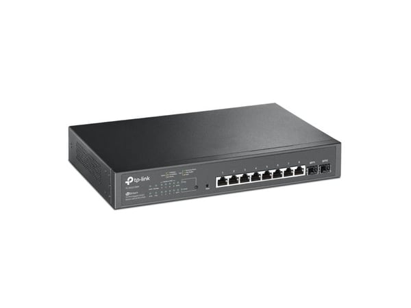 TP-Link JetStream TL-SG2210MP - Switch - smart - 8 x 10/100/1000 (PoE+) + 2 x SFP - rackmonterbar - PoE+ (150 W)