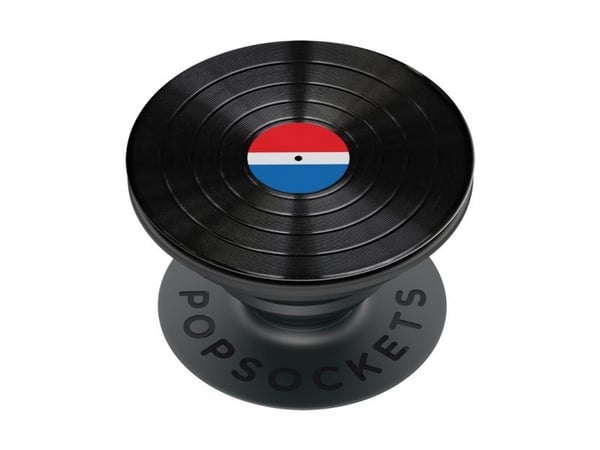 PopSockets PopGrip - Fingergrep/stativ for mobiltelefon - Backspin Aluminum 45 RPM