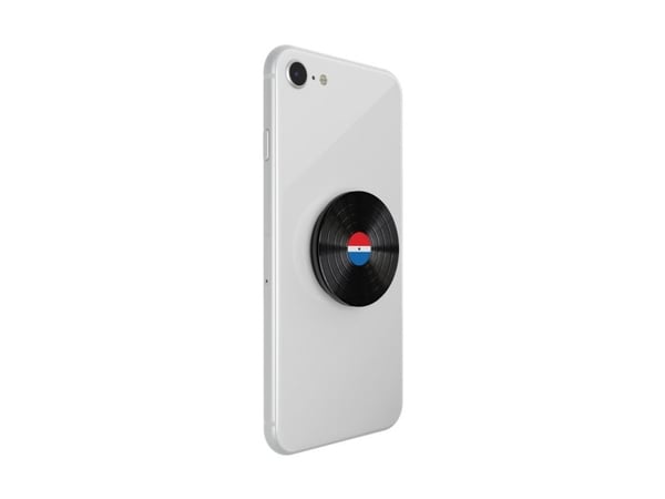PopSockets PopGrip - Fingergrep/stativ for mobiltelefon - Backspin Aluminum 45 RPM