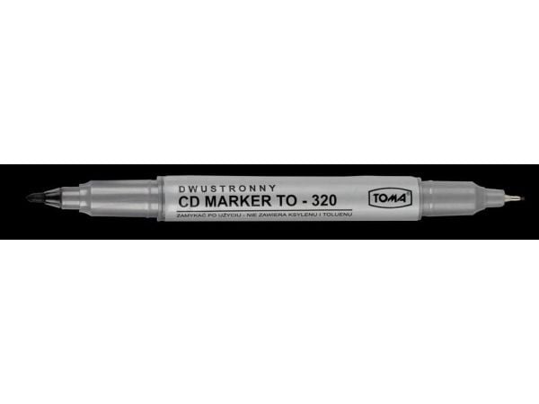 Toma CD-marker dobbeltsidig svart