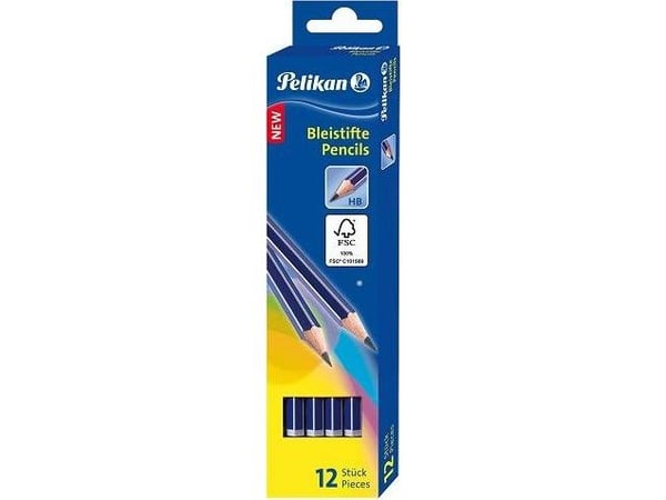 Pelikan 978932, HB, Blå, Sekskantet, Boks, 12 stykker, Tyskland