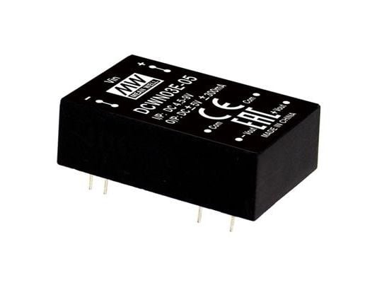 MEAN WELL DCWN03E-05, 3 W, 5 V, 0,3 A, RoHS, 700 kpl