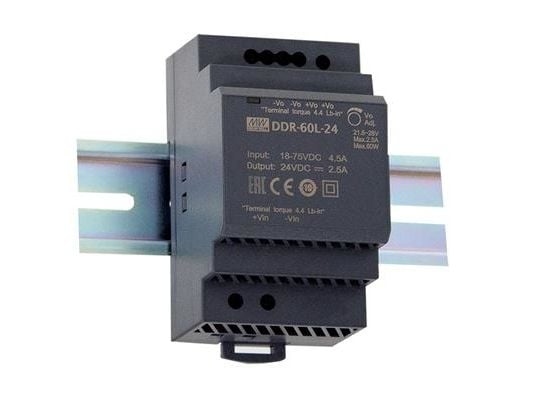MEAN WELL DDR-60G-5, 60 W, 5 V, RoHS, 52,5 mm, 54,5 mm, 90 mm