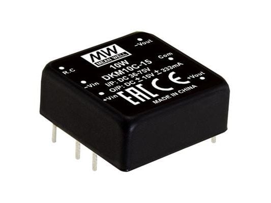 MEAN WELL DKM10B-15, 18 - 36 V, 10 W, 15 V, 0,33 A, RoHS, 18 g