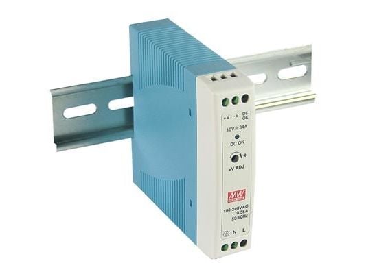 MEAN WELL MDR-20-5, 90 - 264 V, 20 W, 5 V, 3 A, RoHS, 100 mm