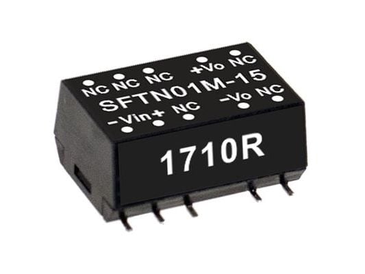 MEAN WELL SFTN01N-12, 21.6 - 26.4 V, 1 W, 12 V, 0,084 A, RoHS, 15,2 mm