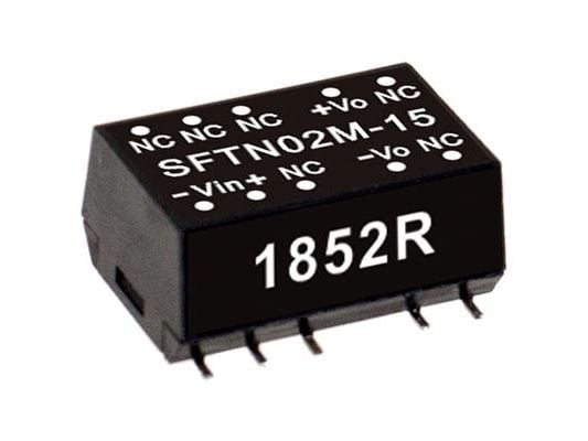 MEAN WELL SFTN02L-15, 4.5 - 5.5 V, 2 W, 15 V, 0,13 A, RoHS, 15,2 mm