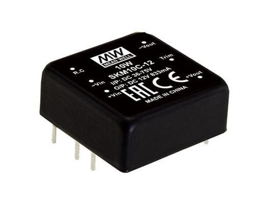 MEAN WELL SKM10C-12, 36 - 75 V, 10 W, 12 V, 0,83 A, RoHS, 18 g