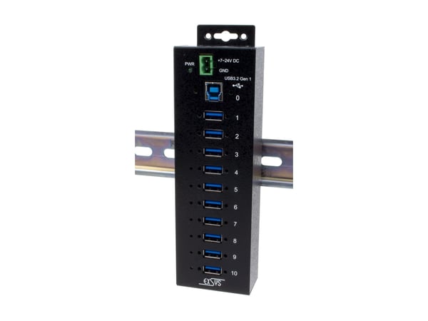 EXSYS EX-1504HMS, USB 3.2 Gen 1 (3.1 Gen 1) Type-B, USB 3.2 Gen 1 (3.1 Gen 1) Type-A, 5000 Mbit/s, lajittelu, metalli, 1,5 m