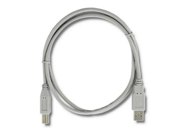 Qoltec - USB-kabel - USB (hann) til USB-type B (hann) - USB 2.0 - 1 m - grå