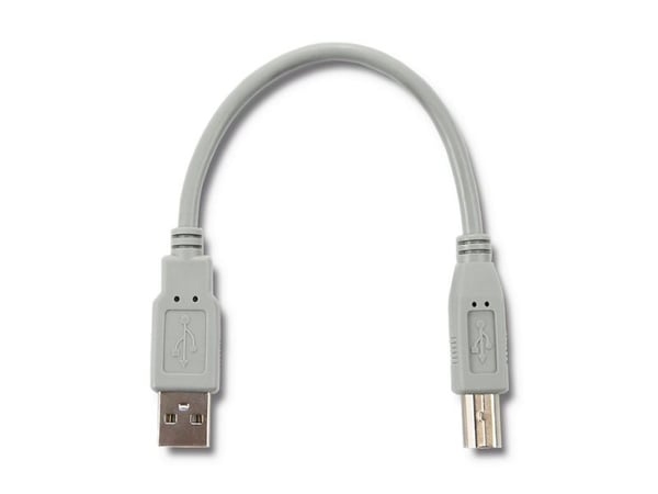 Qoltec - USB-kaapeli - USB (han) til USB Type B (han) - USB 2.0 - 19 cm - musta