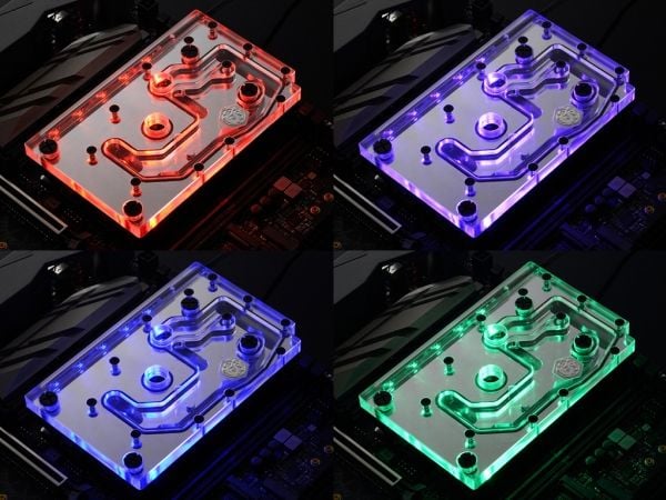Bitspower Monoblock för ASRock X399M Taichi RGB Nickel - Akryl, Silver, Transparent, Vattenblock, Vätska, Akryl, Cooper, 1/4", ASROCK X399M Taichi