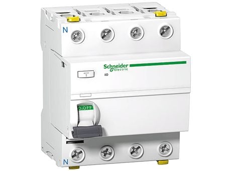 Schneider Electric RCD-kytkin 4P 63A 30mA tyyppi A Si A9Z31463, Skyde-kosketin