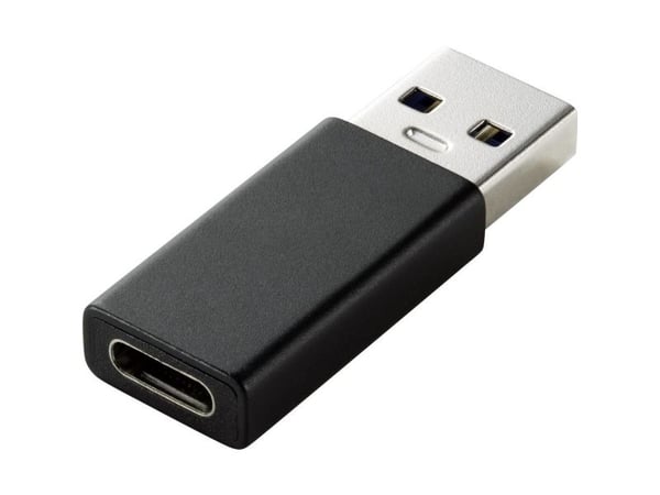 Renkforce RF-4472306, USB Type A, USB Type C, Musta