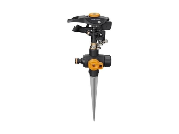 Fiskars 1027029, Pulserende sprinkler, 500 m², Svart, Oransje