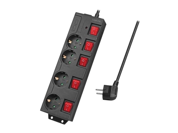 LogiLink LPS251, 1,5 m, Innendørs, Type F, Type F (CEE 7/4), IP20, 1,5 mm²