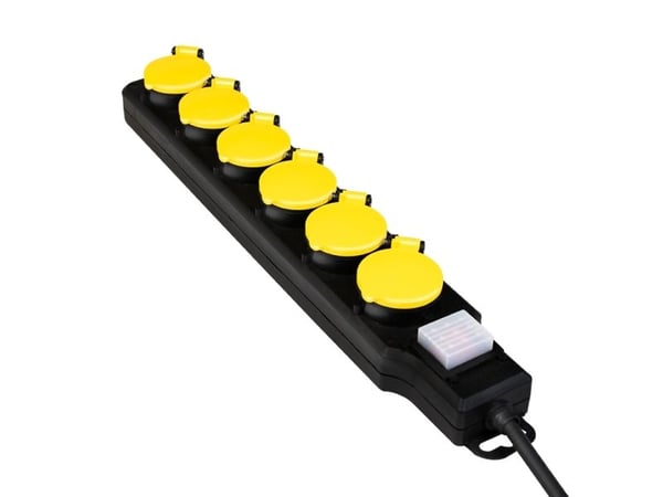 LogiLink LPS256, 1,5 m, 6 AC-pistorasia(a), Ulkona, Tyyppi F, Type F (CEE 7/4), IP44