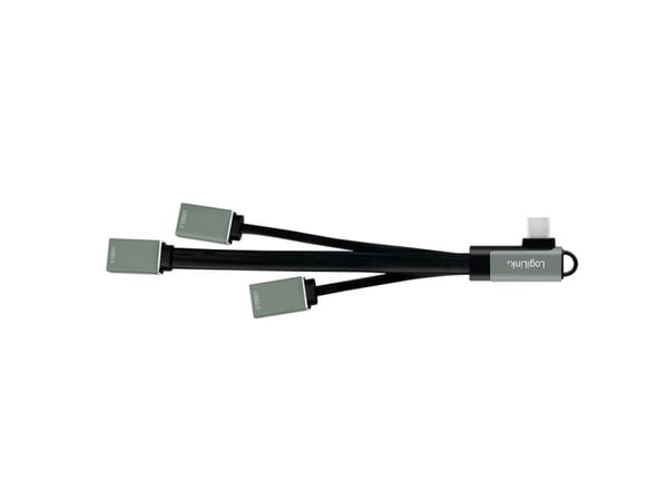 LogiLink UA0361, USB 3.2 Gen 1 (3.1 Gen 1) Type-C, USB 2.0, USB 3.2 Gen 1 (3.1 Gen 1) Type-A, 5000 Mbit/s, Sølv, Aluminium, RoHS