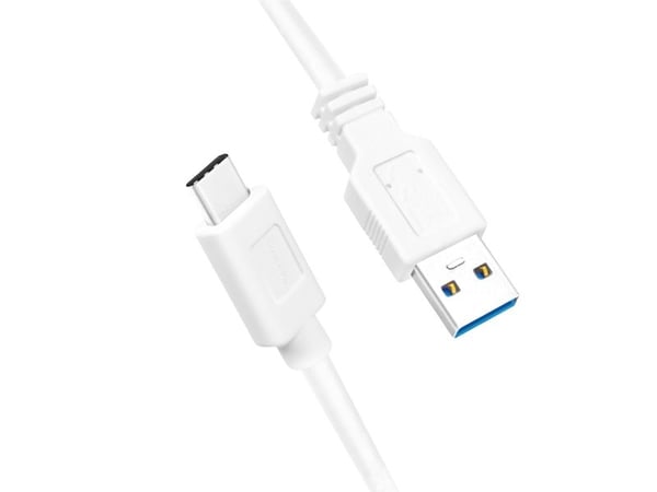 LogiLink CU0175, 1,5 m, USB A, USB C, USB 3.2 Gen 1 (3.1 Gen 1), 5 Gbit/s, Hvit