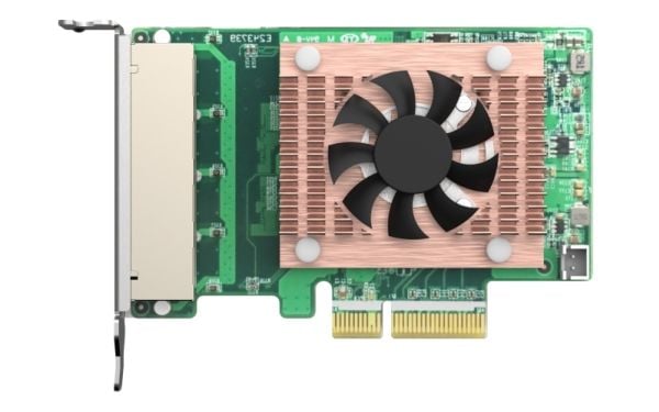 QNAP QXG-2G4T-I225 - Nettverksadapter - PCIe 2.0 x4 lav profil - 2.5GBase-T x 4 - for QNAP TDS-16489, 16489U R2, TS-1886, 251, 2888, h1277, h1283, ...