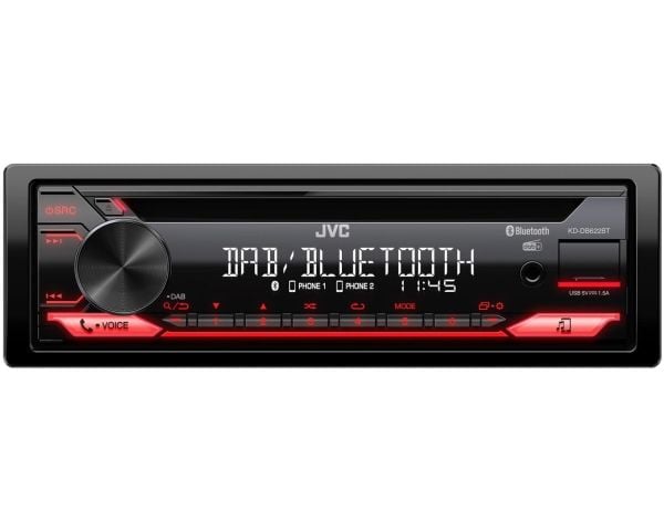 JVC KD-DB622BT - Vogn - CD-mottaker - i instrumentbordet - Enkelt-DIN - 50 watt x 4
