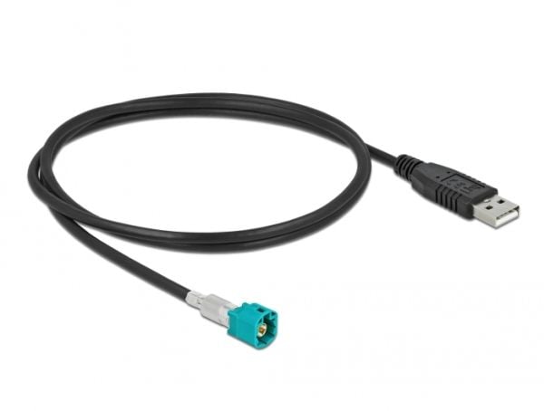 Delock - Datakabel - HSD Z plugg til USB hann - 1 m - RAL 5021, vannblå