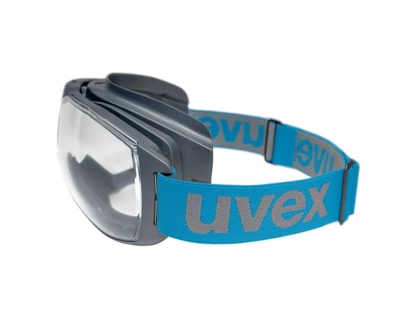 uvex - Beskyttelsesbriller - skygge: 2C-1.2 W 1 FTKN CE - klart glas - polykarbonat, termoplastisk elastomer (TPE), stof - blå, antracit (sort) - K...