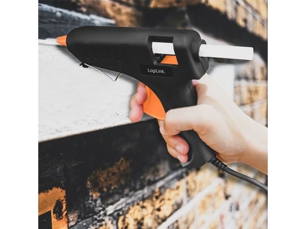 LogiLink WZ0051, Elektrisk limpistol, Sort, Oransje, 8 g/min, 3 s, 1,12 cm, 10 cm