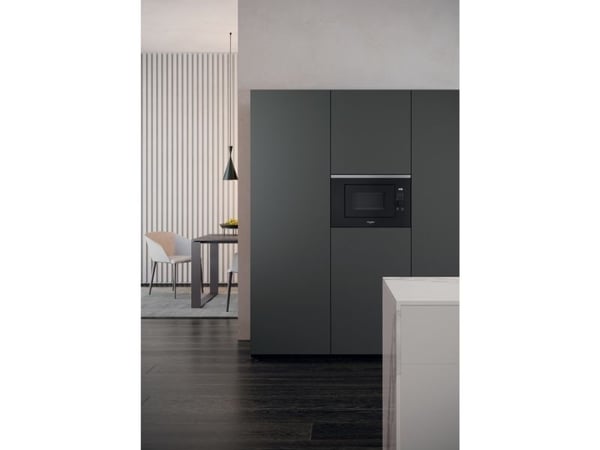 Whirlpool WMF201G, Kiinteä, Grillimikroaaltouuni, 20 L, 800 W, Rotaatio, Kosketus, Musta, Ruostumaton teräs