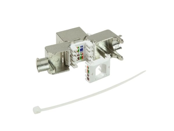 LogiLink NK4019, Flad, Sølv, RJ-45, RJ-45, RJ-45, Hunstik, Hunstik, Hunstik