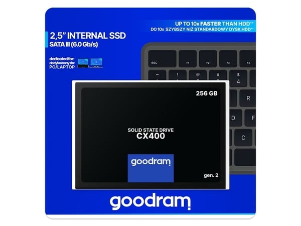 GOODRAM CX400 - Gen 2 - SSD - 256 GB - intern - 2,5" - SATA 6Gb/s
