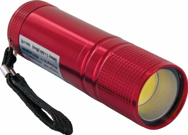 Schwaiger TLED200R 531, Ficklampa, Röd, Gjuten aluminium, Knappar, IPX4, CE