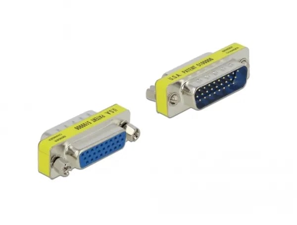Delock - Seriell- / parallell-hann-hunnveksler - DB-26 (hann) til DB-26 (hunn) skrubar
