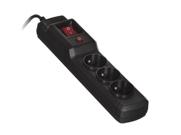 Activejet COMBO 3GN 3M, 3 m, 3 AC-utgångar, inomhus, Typ E, Typ E, Plast
