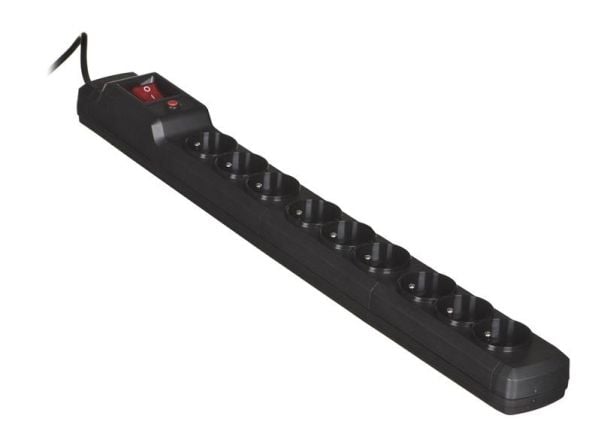 Activejet COMBO 9GN 3M, 3 m, 9 AC-utgångar, inomhus, Typ E, Typ E, Plast