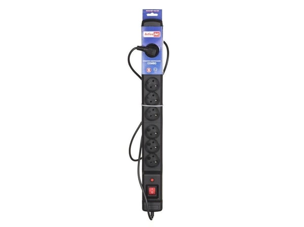 Activejet COMBO 9GN 3M, 3 m, 9 AC-utgångar, inomhus, Typ E, Typ E, Plast