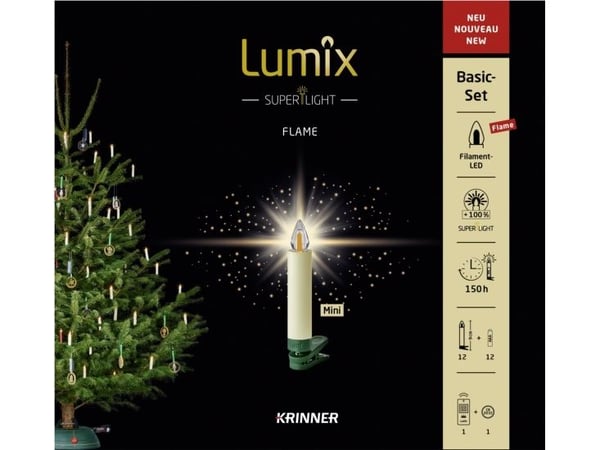 Krinner Lumix Superlight Flame Mini Ivory 12 pcs. Set