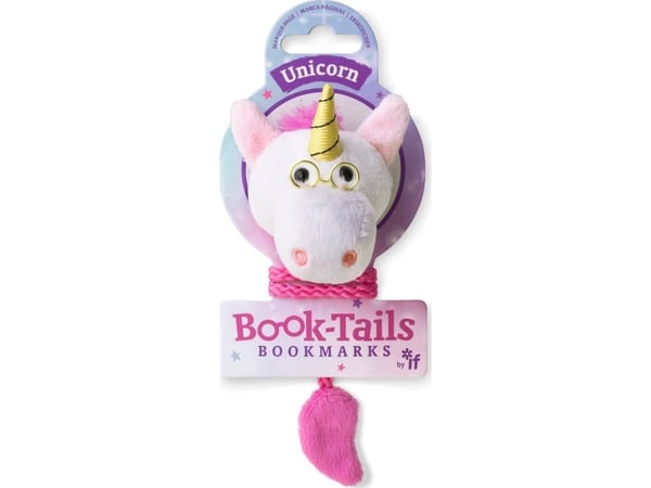 Book-Tails enhjørning plysj bokmerke