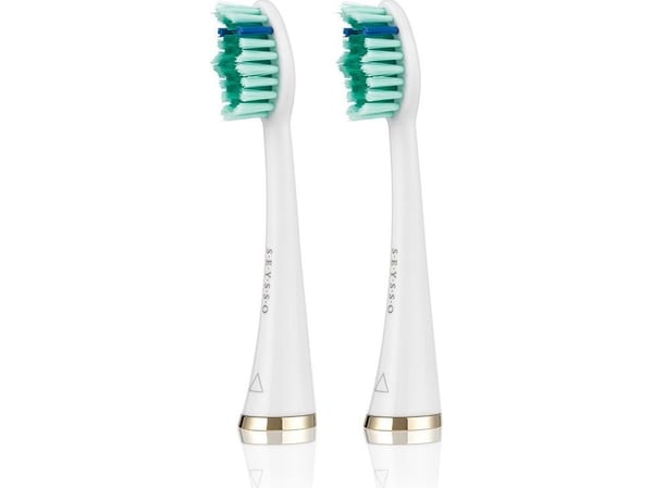 Seysso Gold White anti-plakk tannbørstespisser SE0301W 2 stk.