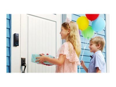 Eufy Video Doorbell 2K - Dörrklocka - trådlös - Wi-Fi - 2.4 Ghz - svart