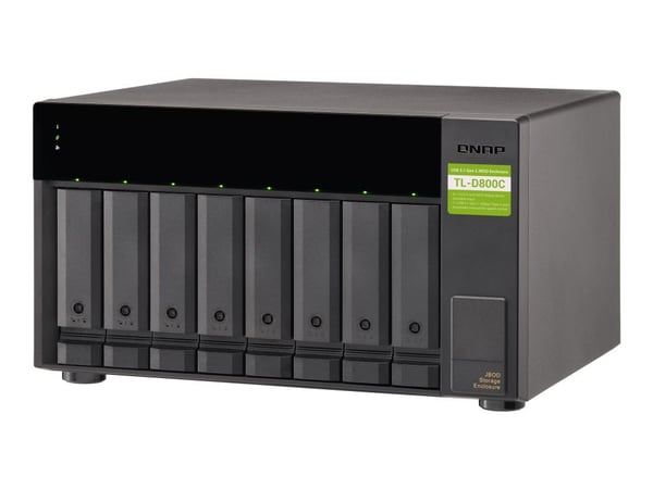 QNAP TL-D800C - Harddiskarray - 8 brønner (SATA-600) - USB 3.2 Gen 2 (ekstern)