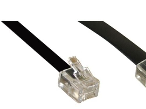 InLine 18866, 6 m, RJ45, RJ11, Sort, Hankjønn, Hankjønn