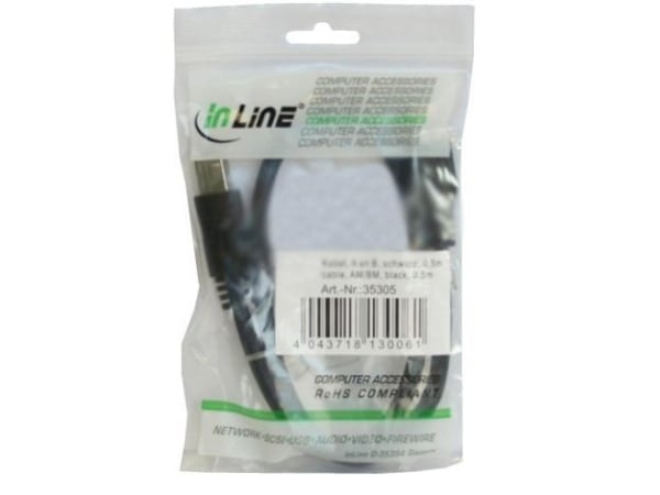 InLine 1.5m USB 3.0, 1,5 m, USB A, USB B, Hanstik/Hanstik, 5000 Mbit/s, Lajittelu