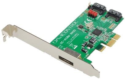 Dawicontrol DC 610e RAID - Kontrollerkort (RAID) - 2 Kanal - SATA 6Gb/s - låg profil - RAID 0, 1, JBOD - PCIe 2.0 x1