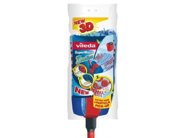 Vileda 4073, Mop & bucket set, Röd, Enkel hink, 1 styck