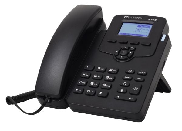 AudioCodes 405HD IP Phone - VoIP-telefon - treveis anropskapasitet - SIP, SDP - 2 linjer - svart